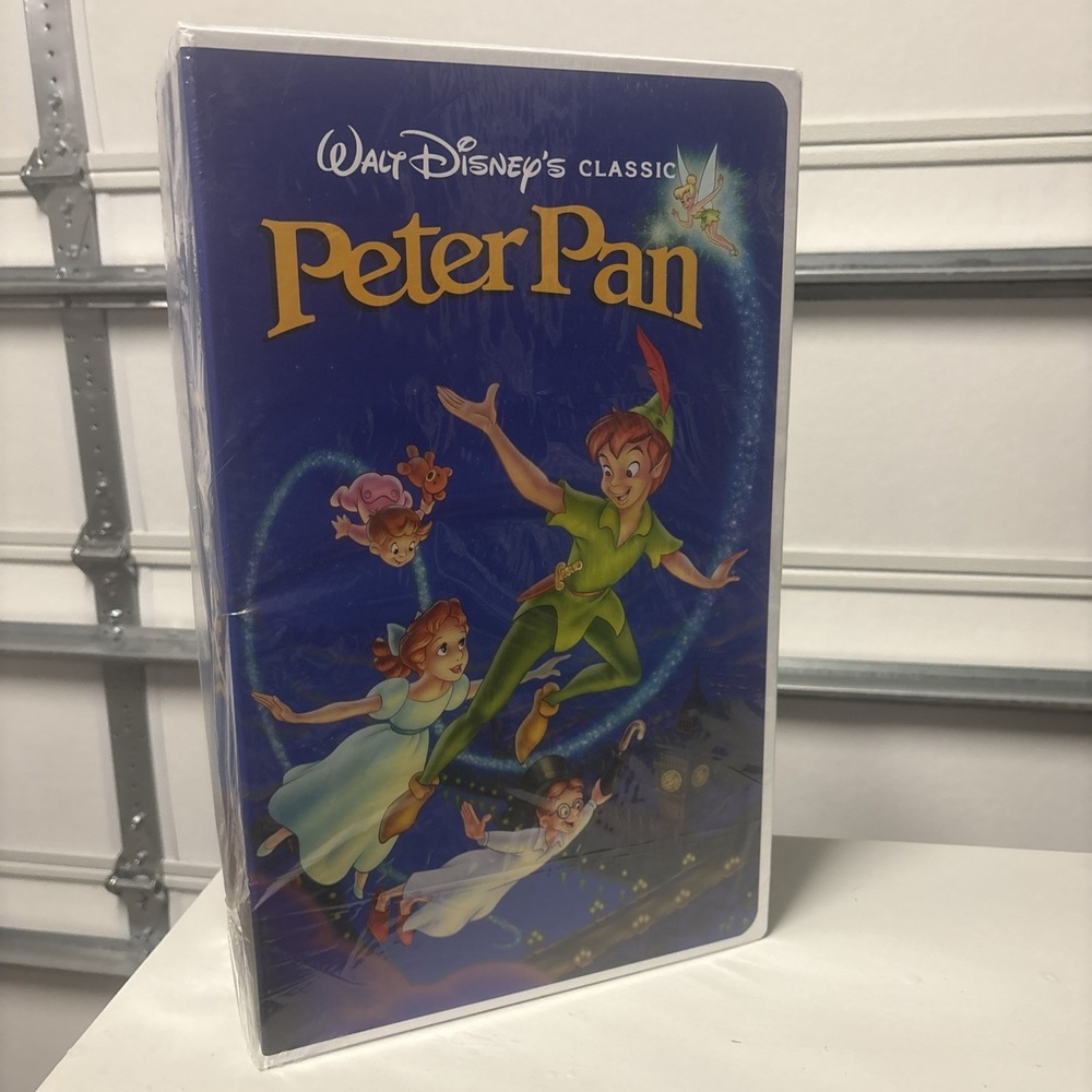 Disney Peter Pan VHS Boxed Silk Touch Throw Blanket 50x70 New Blue Polyester